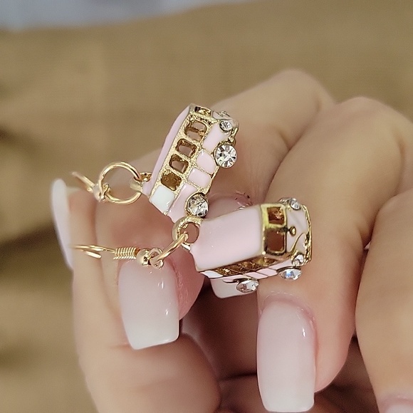 VW Micro Bus Drop Earrings - Picture 4 of 6